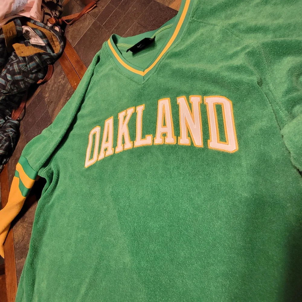 NIKE MLB Vtg 90's Cooperstown Collection Oakland Athletics Fleece Men L Baseball